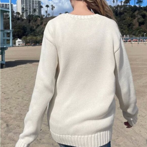 Brandy Melville Nico American Flag USA Knit Crew Pullover Sweater - Picture 4 of 9